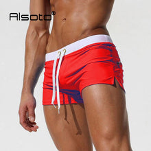 Charger l&#39;image dans la galerie, Summer Sexy Beach Shorts Men swimsuit Casual Mens Shorts Gyms Swimwear Boardshorts sunga Joggers Trunks mayo homme masculino