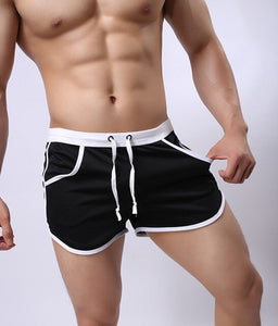 Men Beach Pants Breathable Cotton Panties Boxer Male Underwear Simple Style Beach Pants Solid Men's Shorts