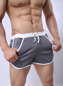 Men Beach Pants Breathable Cotton Panties Boxer Male Underwear Simple Style Beach Pants Solid Men's Shorts