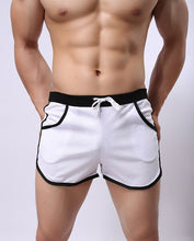 Charger l&#39;image dans la galerie, Men Beach Pants Breathable Cotton Panties Boxer Male Underwear Simple Style Beach Pants Solid Men&#39;s Shorts