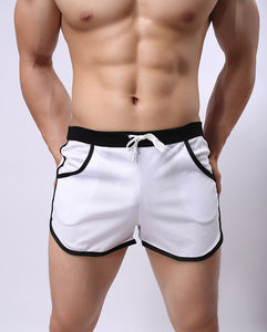 Men Beach Pants Breathable Cotton Panties Boxer Male Underwear Simple Style Beach Pants Solid Men's Shorts