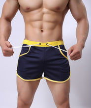 Charger l&#39;image dans la galerie, Men Beach Pants Breathable Cotton Panties Boxer Male Underwear Simple Style Beach Pants Solid Men&#39;s Shorts