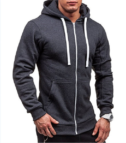 5 Colors Zipper Jacket Jackets Men Hooded Sweatshirts Tracksuits Outerwear Black Gray Navy Blue Hoodie Mens Coat Streetwear