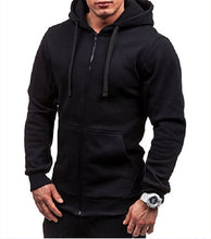 Charger l&#39;image dans la galerie, 5 Colors Zipper Jacket Jackets Men Hooded Sweatshirts Tracksuits Outerwear Black Gray Navy Blue Hoodie Mens Coat Streetwear