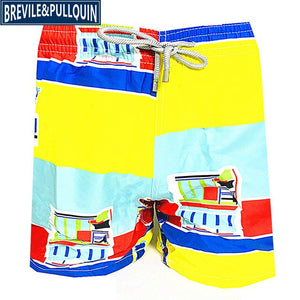 2020 New Arrivals Famous Brand Brevile pullquin Beach Board Shorts Men Turtles Swimwear Flowers Skull Swordfish Men's Boardshort