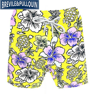 2020 New Arrivals Famous Brand Brevile pullquin Beach Board Shorts Men Turtles Swimwear Flowers Skull Swordfish Men's Boardshort