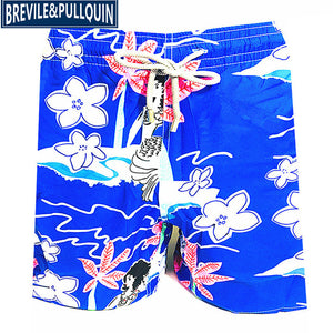 2020 New Arrivals Famous Brand Brevile pullquin Beach Board Shorts Men Turtles Swimwear Flowers Skull Swordfish Men's Boardshort