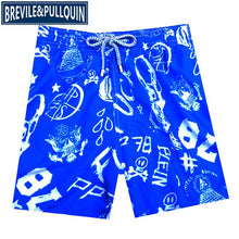 Charger l&#39;image dans la galerie, 2020 New Arrivals Famous Brand Brevile pullquin Beach Board Shorts Men Turtles Swimwear Flowers Skull Swordfish Men&#39;s Boardshort