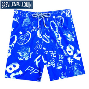 2020 New Arrivals Famous Brand Brevile pullquin Beach Board Shorts Men Turtles Swimwear Flowers Skull Swordfish Men's Boardshort