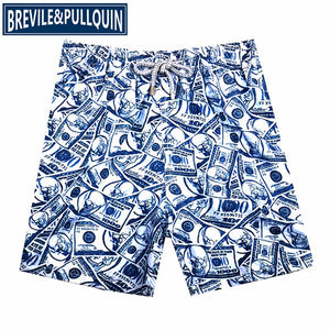 2020 New Arrivals Famous Brand Brevile pullquin Beach Board Shorts Men Turtles Swimwear Flowers Skull Swordfish Men's Boardshort