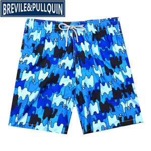 2020 New Arrivals Famous Brand Brevile pullquin Beach Board Shorts Men Turtles Swimwear Flowers Skull Swordfish Men's Boardshort