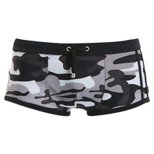 Charger l&#39;image dans la galerie, 2019 Summer New Men&#39;s Nylon Strap Low Waist Camouflage Contrast Sexy Boxer Shorts Boxer Men&#39;s Swimwear 9.16