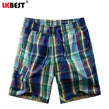 Charger l&#39;image dans la galerie, LKBEST 2019 Summer mens beach shorts fashion shorts men loose plaid board shorts brands men swimwear trucks S01