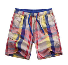 Charger l&#39;image dans la galerie, LKBEST 2019 Summer mens beach shorts fashion shorts men loose plaid board shorts brands men swimwear trucks S01