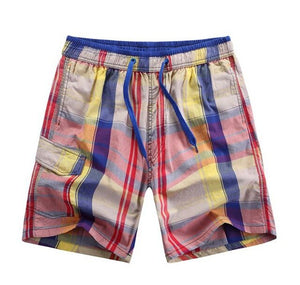 LKBEST 2019 Summer mens beach shorts fashion shorts men loose plaid board shorts brands men swimwear trucks S01