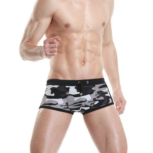 Sexy Camouflage Swimwear Men  Swimsuit Trunks Man Beach Bikini Underwear Boxer Shorts Low Rise Seobean Bermudas Board Wear