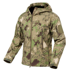 S.ARCHON New Soft Shell Military Camouflage Jackets Men Hooded Waterproof Tactical Fleece Jacket Winter Warm Army Outerwear Coat