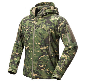 S.ARCHON New Soft Shell Military Camouflage Jackets Men Hooded Waterproof Tactical Fleece Jacket Winter Warm Army Outerwear Coat