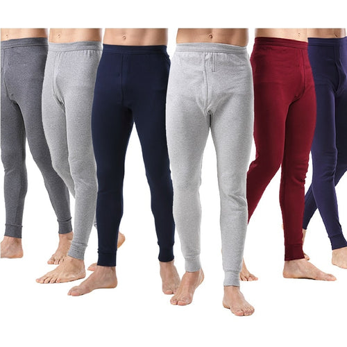 2018 new Men Underwear Pants slim solid color Leggings keep warm thin trouser Asian size