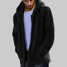 Charger l&#39;image dans la galerie, Hirigin Mens Coat Autumn Winter Casual Loose Double-Sided Plush Hoodie Fluffy Fleece Fur Jacket Hoodies Coat Outerwear Dropship